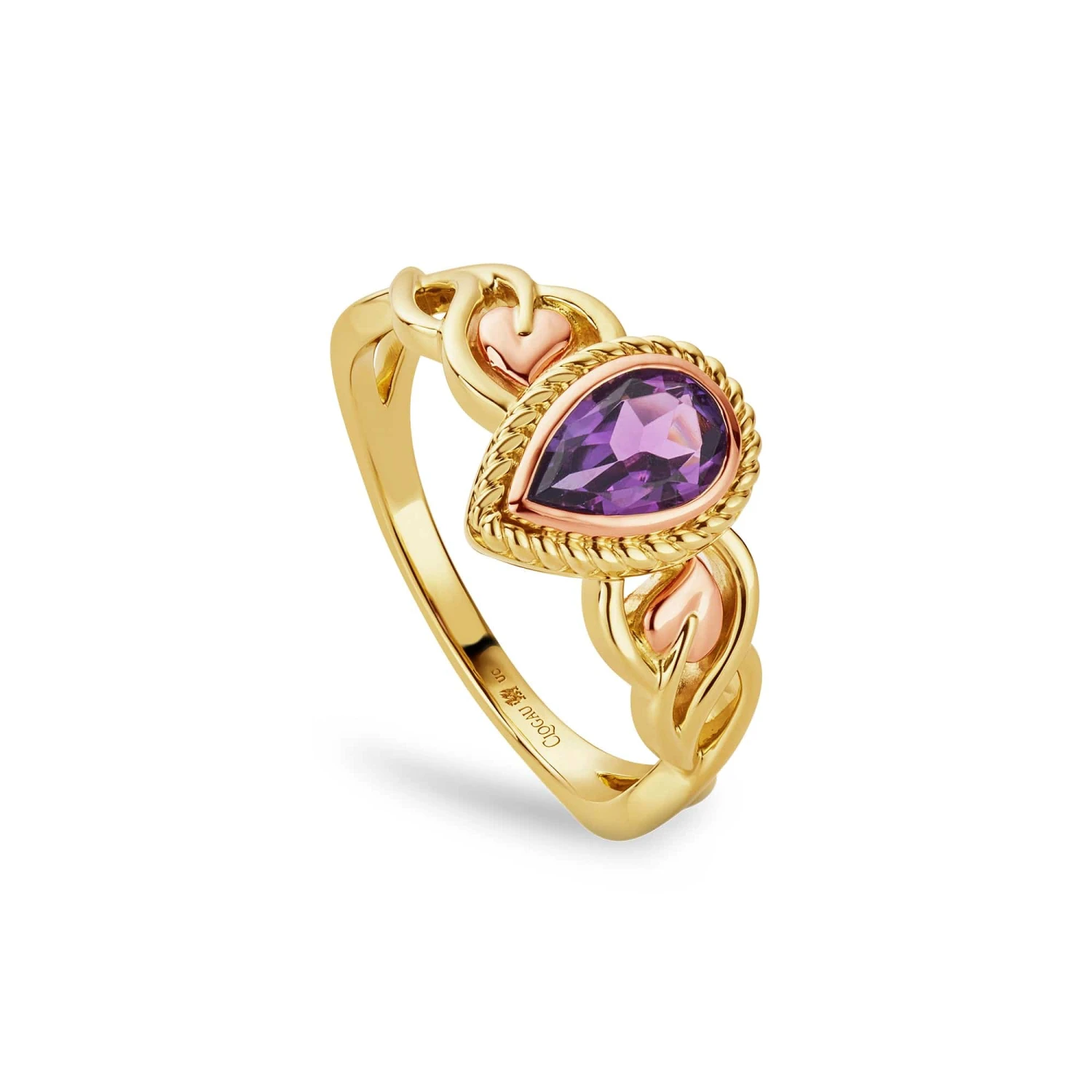 Delphinium Gold And Amethyst Ring 3 Delphinium Gold And Amethyst Ring