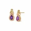 Delphinium Gold And Amethyst Earrings -Clogau GKCC0381