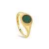 Reflections Of Padarn Gold And Malachite Circular Ring -Clogau GMCH0355