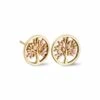 Tree Of Life® Gold Circle Stud Earrings