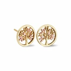 Tree Of Life® Gold Circle Stud Earrings