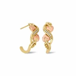 Clogau 33 Tree Of Life® Gold And Diamond Half-Hoop Earrings