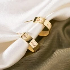 Tree Of Life® Insignia Gold Half-Hoop Earrings -Clogau GTOL0152 3