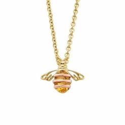 Honey Bee Gold And Citrine Pendant