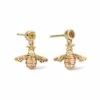 Honey Bee Gold And Citrine Drop Earrings 2 Honey Bee Gold And Citrine Drop Earrings -Clogau HNBDE