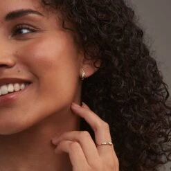 Past Present Future Gold And Diamond Stud Earrings -Clogau PPFE 2