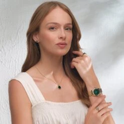 Reflections Of Padarn Gold And Malachite Circular Ring -Clogau REFLECTIONS OF PADARN 1