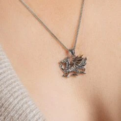 Welsh Dragon Silver Pendant 9 Welsh Dragon Silver Pendant -Clogau SD003 2