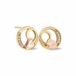 Clogau 24 Tree Of Life® Gold And Diamond Stud Earrings